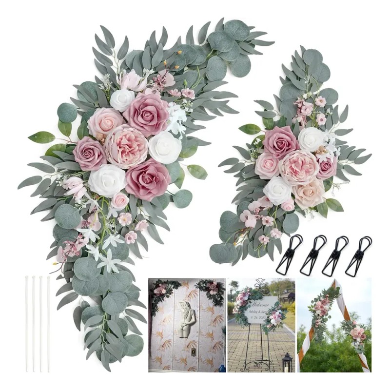 2pzs Pequeños Ramos Flores De Arco De Boda Flores Guirnalda