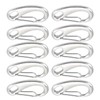 10pcs 50mm Heavy Duty Snap Rope Hook Stainless Steel Spring
