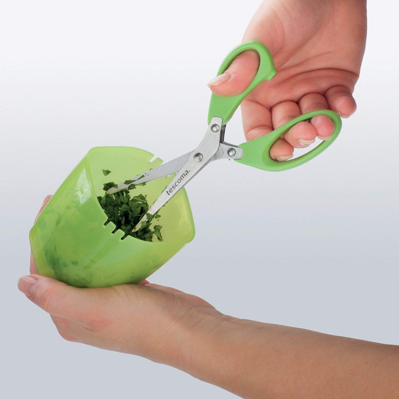 Tescoma Herb Shears with Container, 15 Cm Presto, Assorted, 11.7