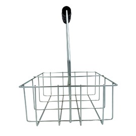Wire Bottle Carrier for Libbey, StanPac, The Dairy Shoppe 64 oz bottles (64 oz The Dairy Shoppe ®, 4 Cell Carrier)