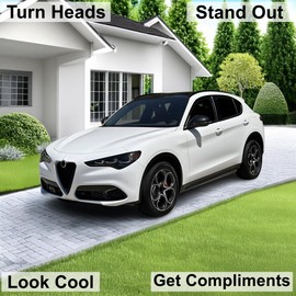 BOGAR TECH DESIGNS Full Headlight Head Light Tint Kit Compatible with Alfa Romeo Stelvio 2019-2025, Light Smoke