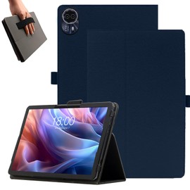 KZIOACSH Case for TECLAST T65/TECLAST 2025 Newest Tablet 13.4 Inch, Full Coverage Soft PU Leather Folding Stand Folio Anti-Drop Shockproof Protective Cover with Pencil Holder and Wrist Strap,Dark Blue