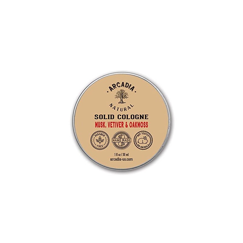 Musk, Vetiver and Oakmoss (Solid Cologne) - Handcrafted with natural