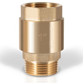 1 inch One-Way Brass Check valve for Well Pump, 1" NPT male in/ 1" FNPT out, Water Check Valve with Backflow Preventer for Well Pump Irrigation System Water Supply System, Replace for SP0465X-100