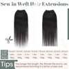 Human Hair Bundles 100g Black Weft Hair Extensions Real Human