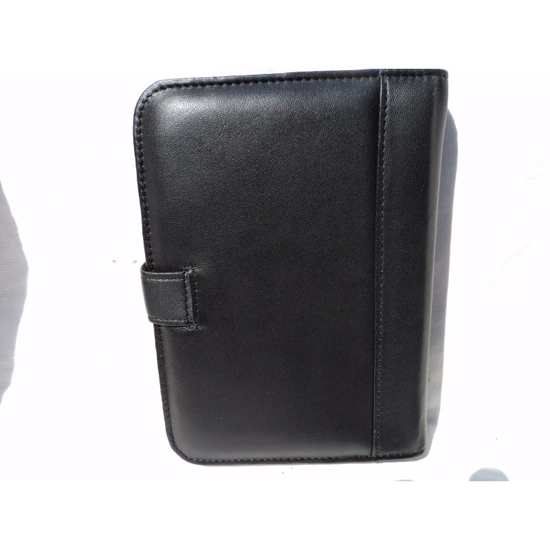 Scully Leather 1803-02 Black Leather 6-Ring Planner