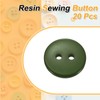 HARFINGTON 20pcs Resin Sewing Button, 12.5mm (1/2-inch) 2 Holes Round