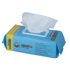 SHARKBEEPOWER Pet Grooming Wipes for Dogs and Cats - Odor Control, Cleans Paws, Face, and Body, Safe for Sensitive Skin (100 Wipes (1 Pack))