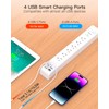 2 Pack Extension Cord 10ft Power Strip - Surge Protector
