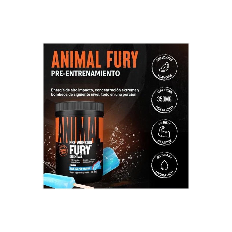 Animal Animal fury pre workout powder supplement - energize your