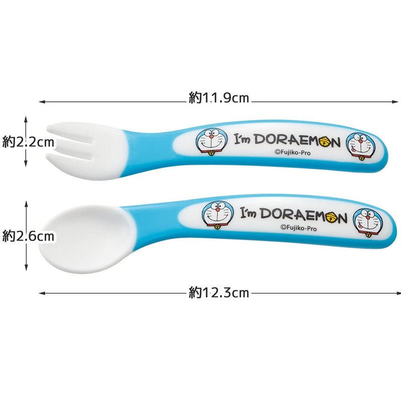 Skater SFB2-A Children's Spoon and Fork Set, I'm Doraemon, Sanrio,