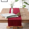 DII Linen Tabletop Collection Machine Washable, Table Runner, 14.5x72, Cranberry