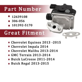 S SONLEE 12639108 Secondary Air Injection Check Valve Compatible with Equinox 2013-2015/Impala 2014/Malibu 2013-2014, Terrain 2013-2015, Lacrosse 2011 2013 2014/Regal 2013-2015
