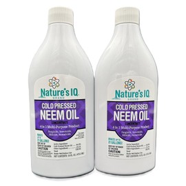 Nature's IQ Advanced Formula Neem Oil with Built in Mixing Agent. Just add Water. 4 in 1 Products. Controls Insects, Mites, Fungus, and Nematodes. (32 Fl Oz)
