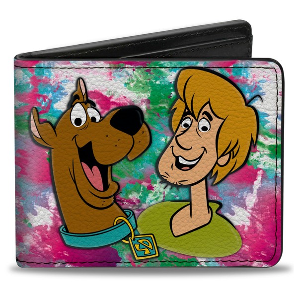 Wallet Bifold PU Scooby and Shaggy Smiling Mystery Machine Splatter