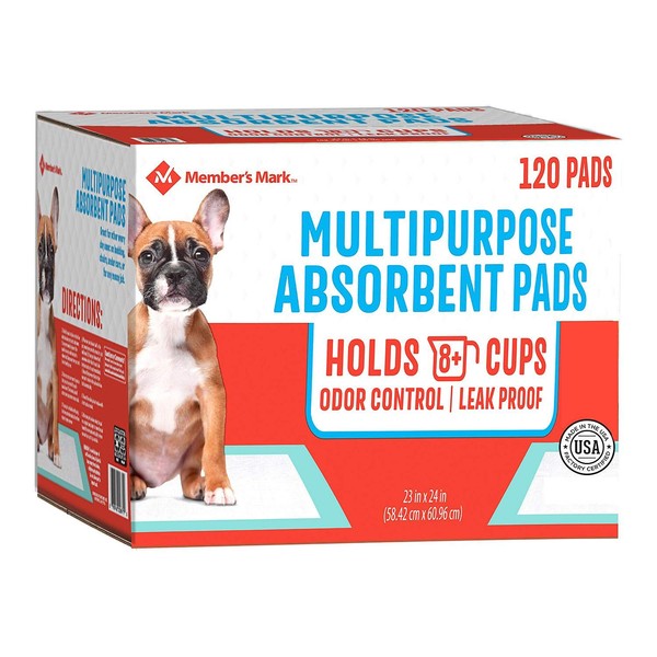 Member's Mark Member's Mark Puppy Multipurpose absorbent Pads Net Count 120 Pads, 120 Count