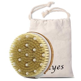 Ithyes Ithyes Dry Brushing Body Brush Exfoliating Brush Natural Bristle Bath Brush for Remove Dead Skin Toxins Cellulite,Treatment,Improves Lymphatic Functions,Exfoliates,Stimulates Blood Circulation
