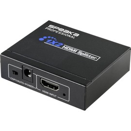 SpeaKa Professional SP-HDS-110 1+2 Port HDMI splitter 3840 x 2160 pixels Black