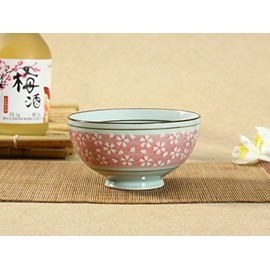 Nishida No. 4.5 Rice Bowl (Pink Cherry Blossoms), Home Restaurants, Commercial Dinnerware, Rice Bowl, Ochazuke Rice Bowl, Japanese Tableware, 120146