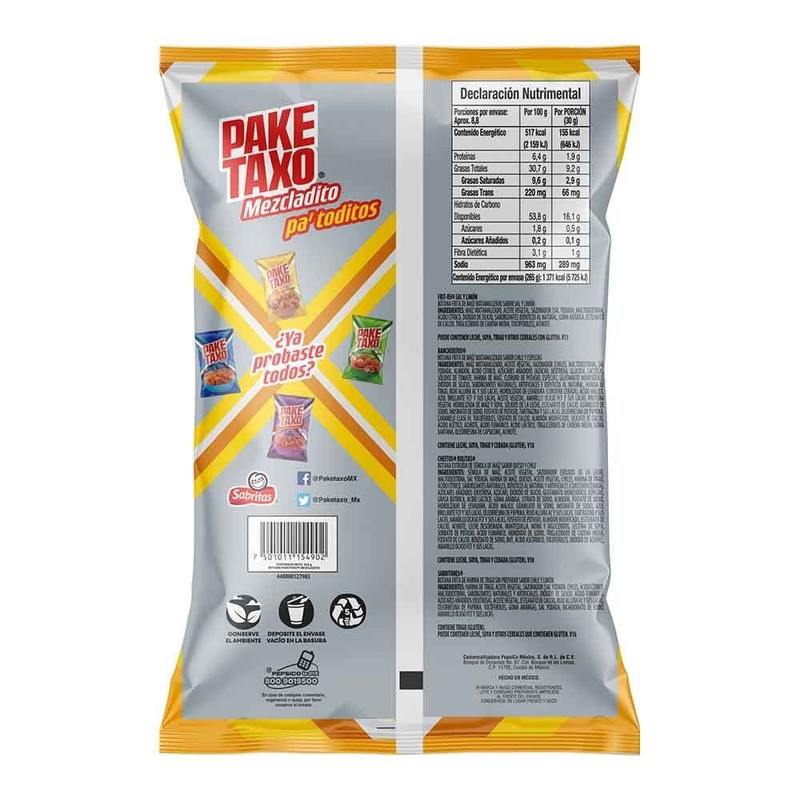 Sabritas Paketaxo Mezcladito 265g