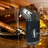 Butane Torch Lighter, Windproof Jet Flame Lighter with V-Cutter, Flame
