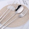 Travel Utensils, 18/8 Stainless Steel 3pcs Cutlery Set Portable Camp