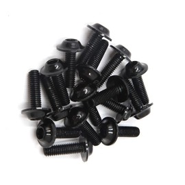 MACHSWON 16Pcs Black Metal M6 x 20mm Hex Head Fairing Bolts Screws for Motorcycle 1996-2023