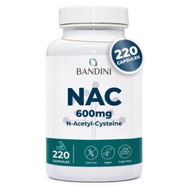 Bandini® NAC N-Acetyl-Cysteine ​​600 mg | 220 Vegan Capsules (+7 Months) |