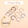 HJZHII Pack of 10 Nose Rings, Nose Piercing, Stainless Steel