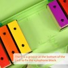 ENNBOM Xylophone Glockenspiel 8 Notes Chromatic Resonator Bells with Green