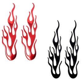 SUNTRADE 4pcs Flame Sticker for Motorcycle Helmets Car Decoration