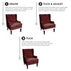 Maytex Pixel Ultra Soft Stretch Back Arm Furniture Cover Wine