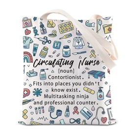 FOTAP Tote Bag - Circulating Nurse Gift - Operating Room Nurse Handbag - Spacious, Lightweight, Water Resistant - Unisex-Adults - White - 14.9x13.7 inches