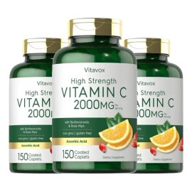 3pc Vitamina C 2000mg Alta Potencia 150 Pastillas