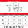 Locking Tooth Nuts M6 Stainless Steel A2 / V2A -