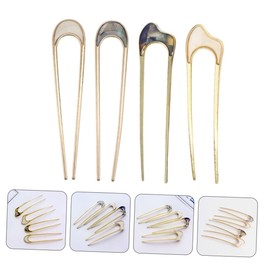 Ipetboom Retro Metal Hairpin Fork U-shape Hair Clip for Women Girls Fashionable Vintage Hair Stick for Occasions