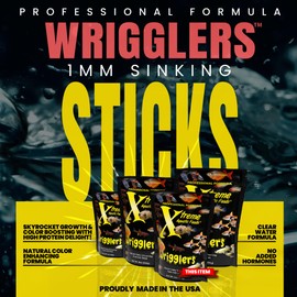 Xtreme Wrigglers - Krill-Based Live Fish Food Alternative - Vibrant Colors, Natural Protein Source, Convenient Resealable Pouch - USA Farm Grown (4oz)