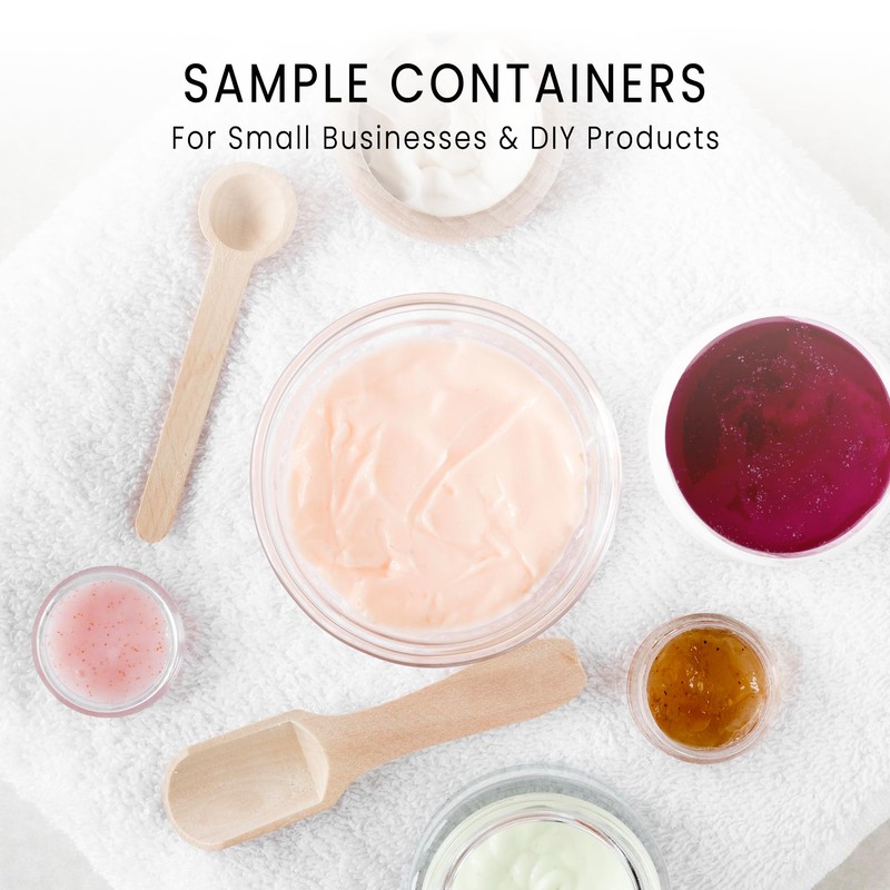 (Quantity: 200 Pieces) Beauticom 5G/5ML Round Clear Jars with Screw