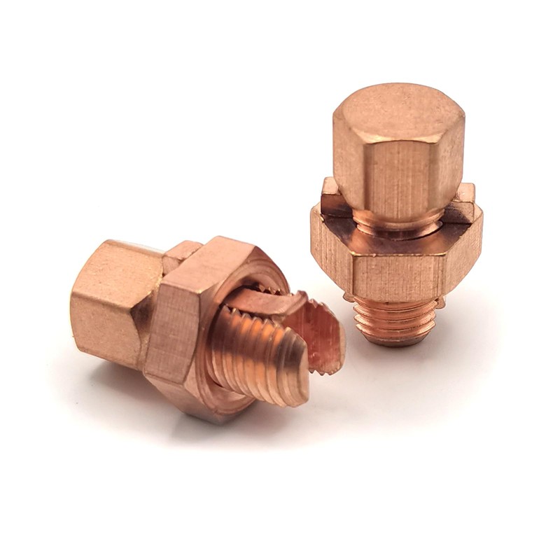Split Bolt Connectors Copper Grounding Wire Clamps with Heat Shrink