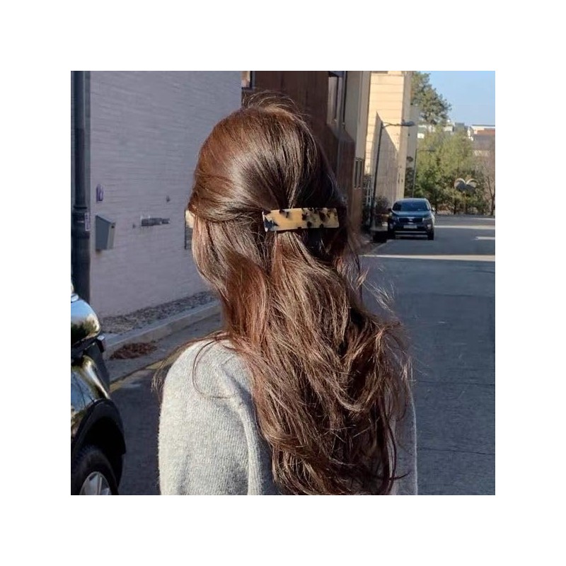 Nakanoya AMBT13 Barrette, 3.1 inches (80 mm), Plastic, Resin, Cellulose