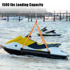 Watercraft Lift Sling Capacity Jet Ski 1500lb Lift Strap for Personal Watercraft