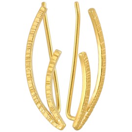 Gold sterling silver ear climbers, ear cuffs, gift, quirky earrings, ear climbers, minimalist earrings, ear cuffs, hypoallergenic ear crawlers, Mother's Day gift mum