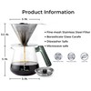 Aquach Pour Over Coffee Maker with Stainless Steel Filter &