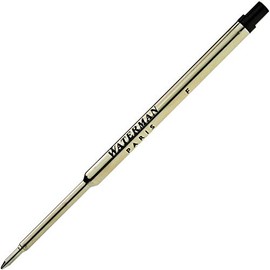 WATERMAN S2271112 Ballpoint Pen Refill (Maxima) Black F (Ball Diameter 0.03 inches (0.8 mm)