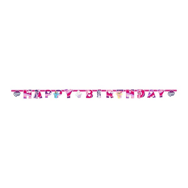 Amscan 9902514 - My Little Pony Happy Birthday Letter Banner - 1.3m