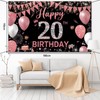 Couryxqq Happy Birthday Banner, 20th Birthday Decorations Backdrop, Extra Large