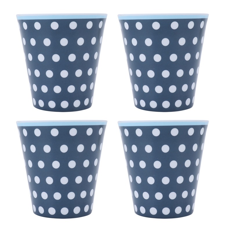 4Pcs/Set Cute Melamine Mug Imitation Porcelain Beverage Cup for Home