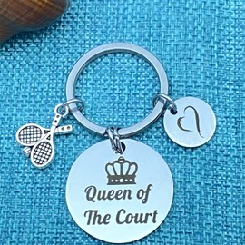 Tennis Lover Jewelry Gift Best Queen of the Court images in 2022 Tennis Gift Keychain for Girls Teens Jewelry Tennis Player Gift Inspirational Gift for Tennis Girl Christmas Birthday Graduation Gift