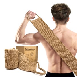 Extra Rough Exfoliating Back Scrubber,Natural Body Exfoliator for Workers Athletes and Men.Hygienic Loofah for Long Durable Daily Deep Cleansing