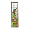 10" x 35.5" Handcrafted Hanging Stained Glass Window Panel Rose